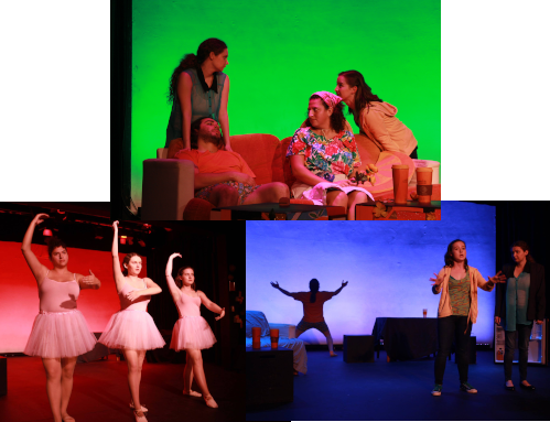 three photos of play.